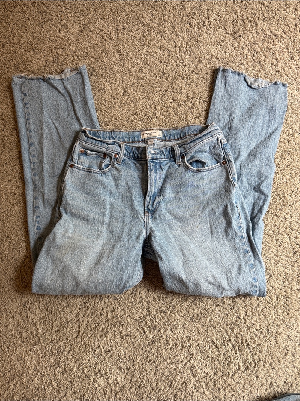 Women's Light Blue low rise baggy Jeans - Classic Everyday Style